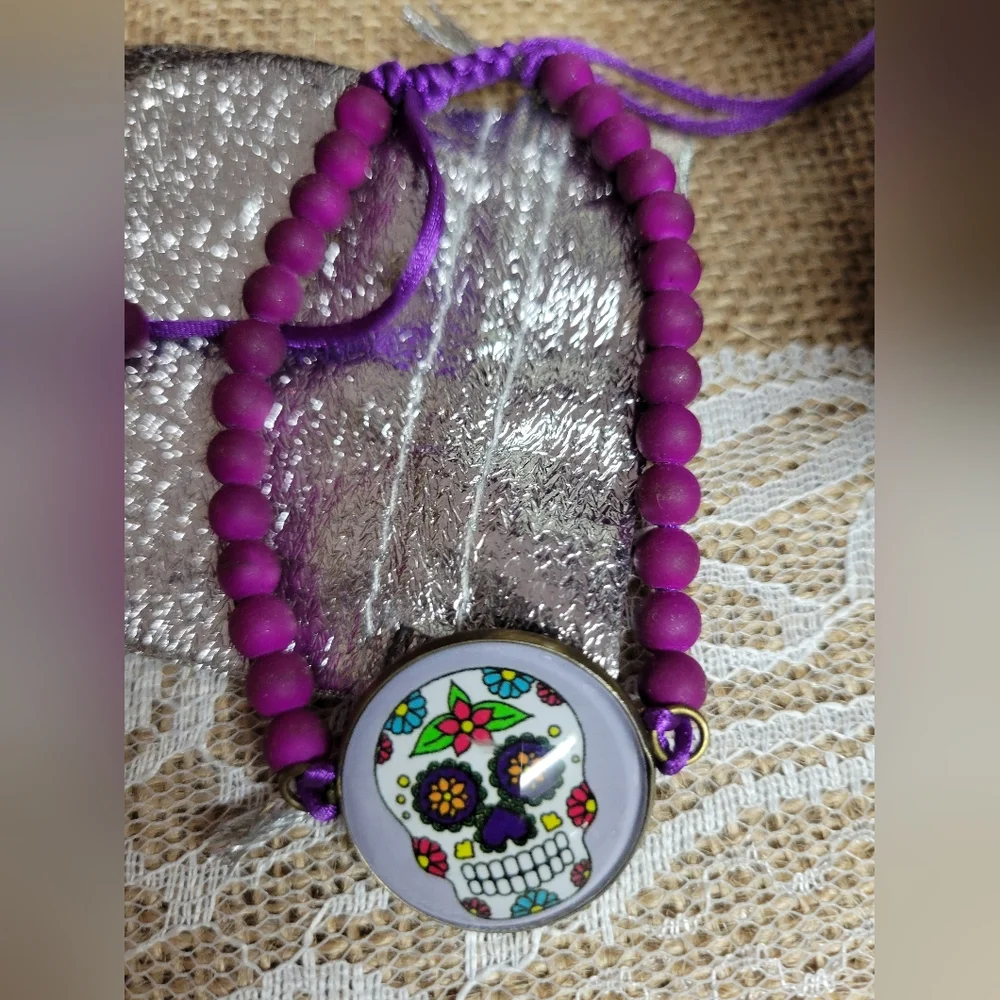 Lot of 6 sugar skull related items